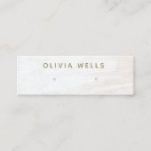 Modern White Wood Earring Display Mini Mini Busin Visitenkarte (Vorderseite)