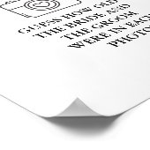 Modern Wie alt waren sie Brautparty Game-Zeichen Poster (Ecke)