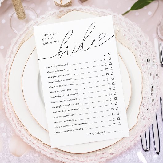 Modern wie gut Sie das Brautduschenspiel kennen