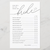 Modern wie gut Sie das Brautduschenspiel kennen (Vorderseite)