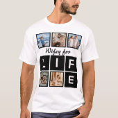 Modern Wifey for Life 5 Foto Collage T-Shirt (Vorderseite)