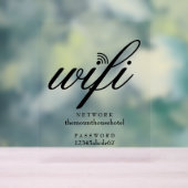 Modern Wifi Network and Password Sign Acrylschild (Neutral)