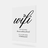 Modern Wifi Network and Password Sign Acrylschild (Winkel)