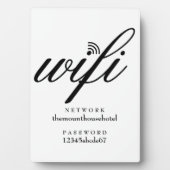 Modern Wifi Network and Password Sign Fotoplatte (Vorderseite)
