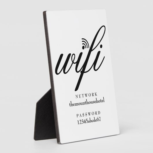 Modern Wifi Network and Password Sign Fotoplatte (Seite)