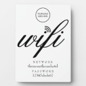 Modern Wifi Network and Password Your Logo Sign Fotoplatte (Vorderseite)