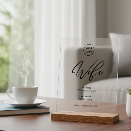 Modern Wifi Password Network  Acrylschild