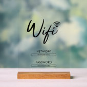 Modern Wifi Password Network Acrylschild (Neutral)