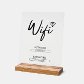 Modern Wifi Password Network Acrylschild (Winkel)