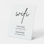 Modern Wifi Password Network Pedestzeichen Sockelschild (Vorderseite)