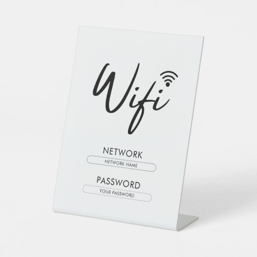 Modern Wifi Password Network  Sockelschild (Vorderseite)
