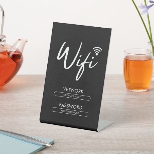 Modern Wifi Password Network  Sockelschild (In SItu)