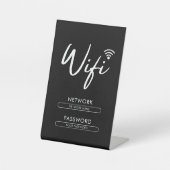 Modern Wifi Password Network Sockelschild (Vorderseite)