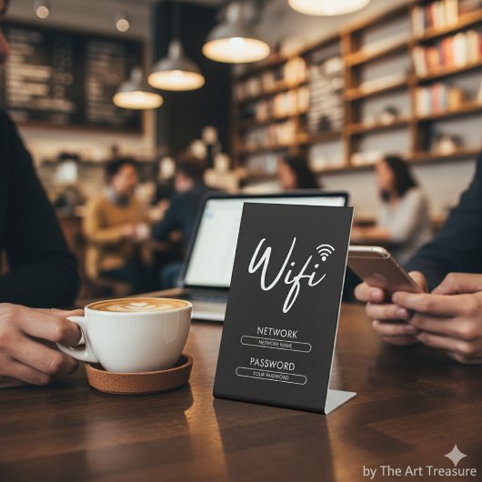 Modern Wifi Password Network  Sockelschild