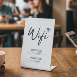Modern Wifi Password Network  Sockelschild
