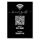 Modern WiFi Password Signieren Minimalistische Tis Tischnummer (Rückseite)