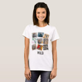 Modern Wild Animal Foto Frame Collage T-Shirt (Vorne ganz)