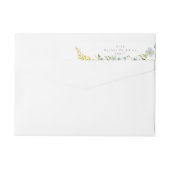 Modern Wild Blume Boho Wedding Address (Rückseite)