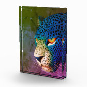 Modern Wild Cat Portrait with Red Eyes Fotoblock (Rechts)