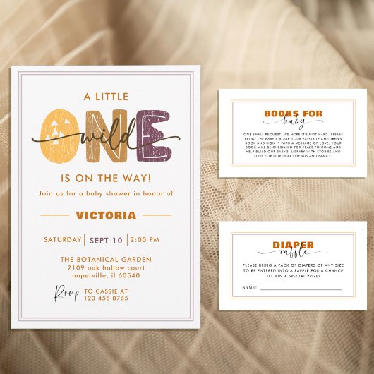  modern Wild One “Book for Baby” Begleitkarte