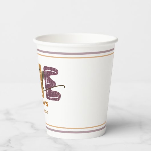 Modern Wild One first Birthday Pappbecher (Rückseite)