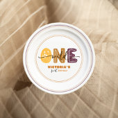 Modern Wild One First Birthday Pappteller