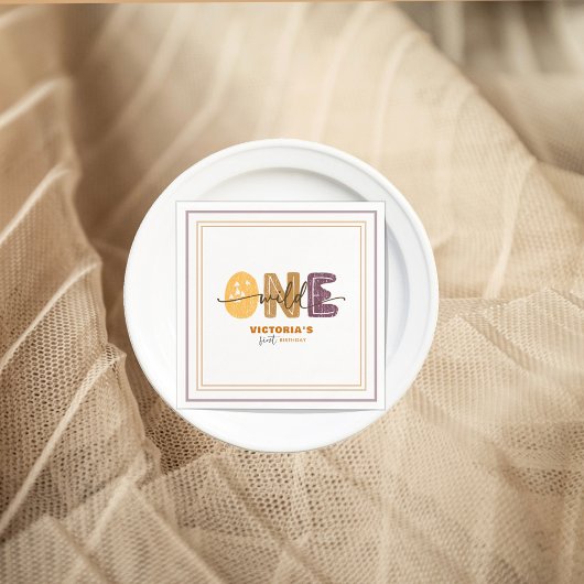 Modern Wild One first birthday  Serviette