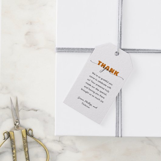 Modern Wild One First Birthday | Thank you Geschenkanhänger