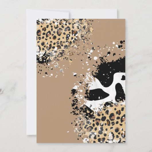 Modern Wild One Safari Baby Dusche Einladung (Rückseite)