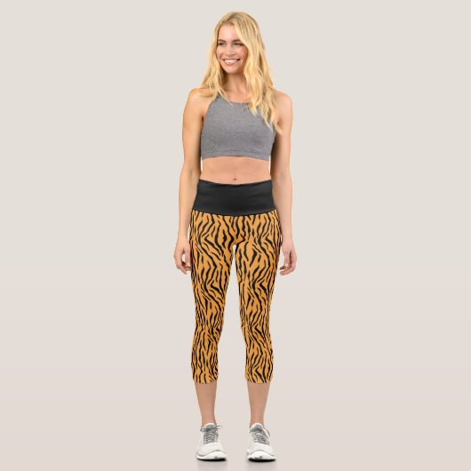 Modern Wild Tiger Pattern Leggings (Vorderseite)
