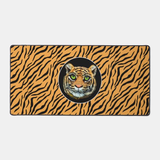 Modern Wild Tiger Pattern Schreibtischunterlage (Vorderseite)