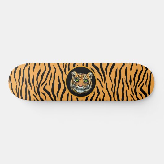 Modern Wild Tiger Pattern Skateboard (Horizontal)