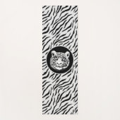 Modern Wild White Tiger Muster Yoga Mat Yogamatte (Vorderseite)