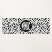 Modern Wild White Tiger Muster Yoga Mat Yogamatte (Vorderseite (Horizontal))
