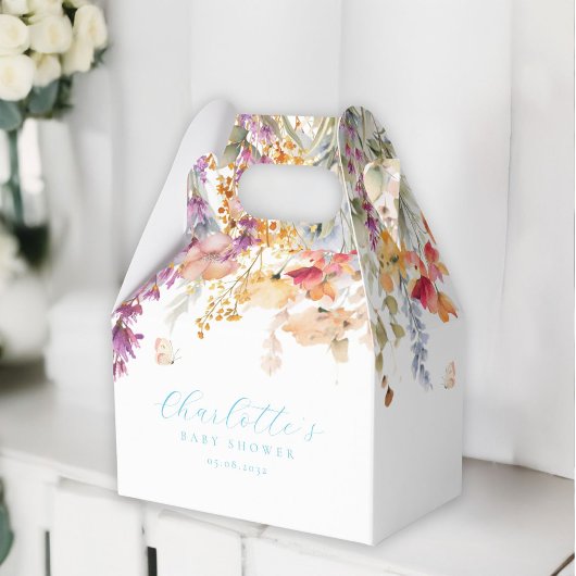 Modern, Wildblume, Babydusche Geschenkschachtel