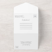 Modern Wilde Blume Boho Botanischer Garten Hochzei All In One Einladung (Außenbereich)