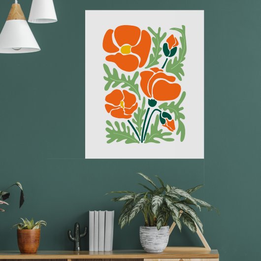 Modern Wildflower Botanical Floral Wall Art Poster (Wohnzimmer 1)