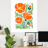 Modern Wildflower Botanical Floral Wall Art Poster (Heimbüro)