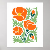 Modern Wildflower Botanical Floral Wall Art Poster (Vorne)
