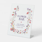 Modern Wildflower Bridal Shower Flower Bar Sockelschild (Vorderseite)