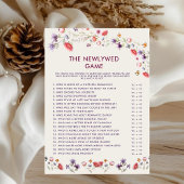 Modern Wildflower Newlywed Bridal Shower Game
