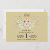 Modern wildflower spring wedding Dinner Invitation Einladung (Vorderseite)