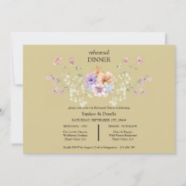 Modern wildflower spring wedding Dinner Invitation Einladung