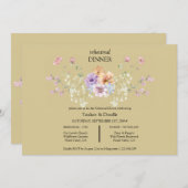 Modern wildflower spring wedding Dinner Invitation Einladung (Vorne/Hinten)