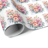 Modern Wildflowers Beautiful Luxury Collection Geschenkpapier (Rolleneckpunkt)