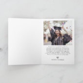 Modern  Wildflowers Floral Photo Graduation Party Dankeskarte (Innenseite)