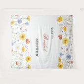 Modern wildflowers spring wedding Backdrop Decor Wandteppich (Vorderseite (Horizontal))