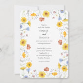 Modern wildflowers spring wedding einladung (Vorderseite)