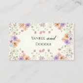 Modern wildflowers spring wedding platzkarte (Rückseite)