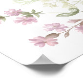 Modern wildflowers spring wedding poster (Ecke)